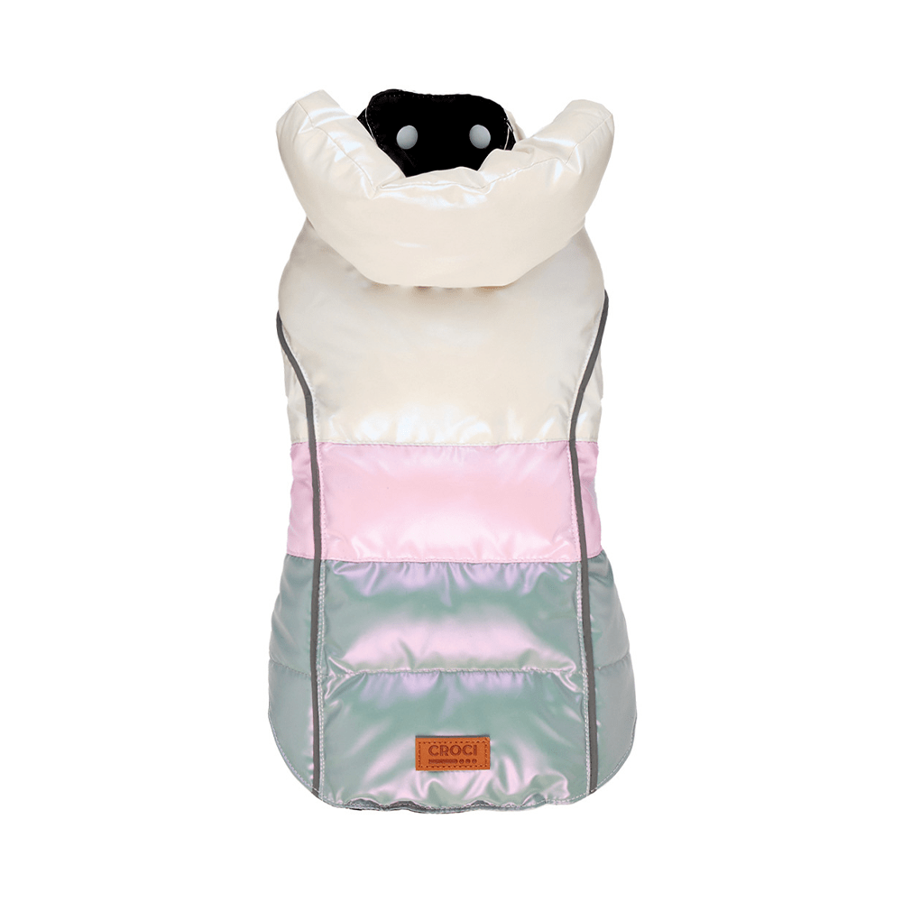 croci-pearly-manteau-chien-matelass-imperm-able-rose-35-cm image 2