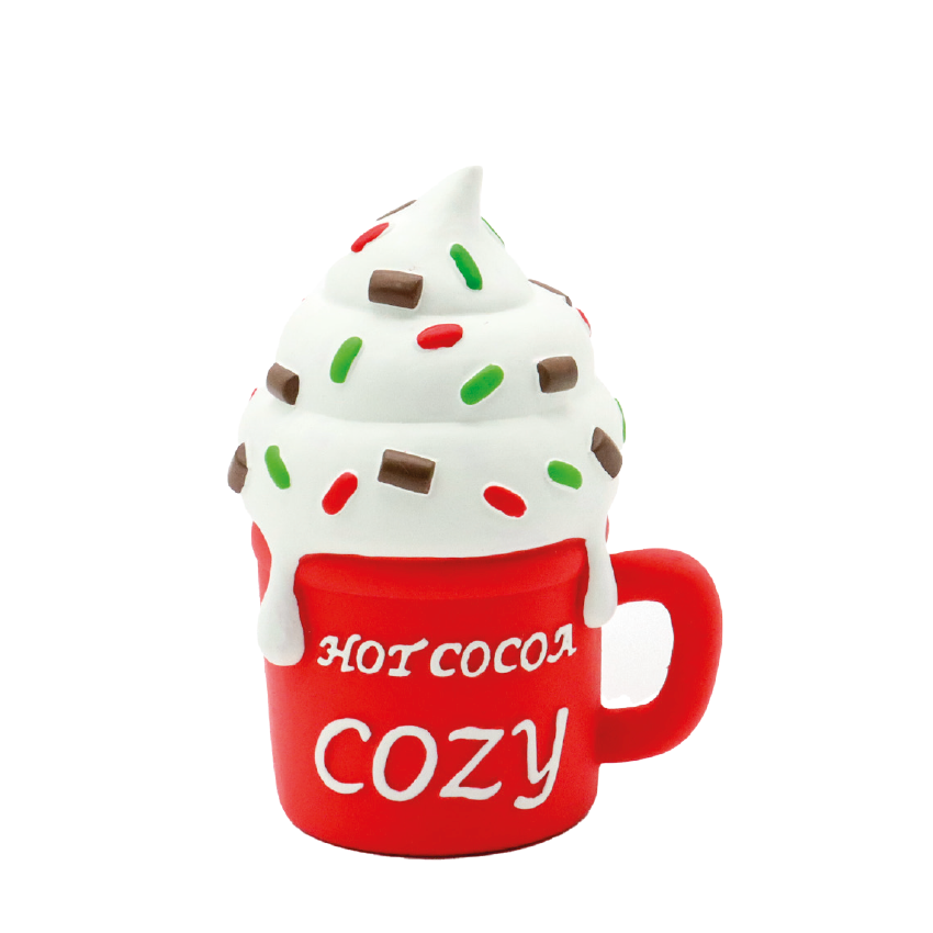 croci-hot-cocoa-jouet-chien-latex-tasse-chocolat image 1
