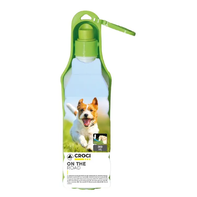 croci-travel-gourde-chien-360-ml-plastique-alimentaire image 1