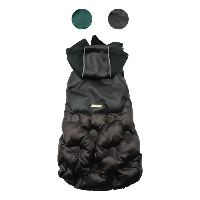 croci-dog-clothing-pea-giubbotto-manteau-chien-noir-40-cm-imperm-able image 1