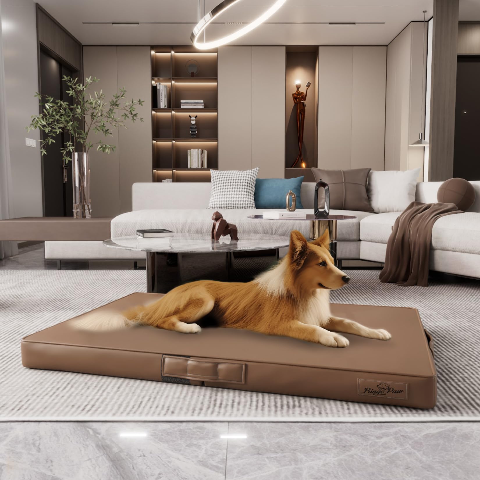 bingopaw-dog-bed-panier-chien-xxl-110-5x78cm-cuir-orthop-dique image 1