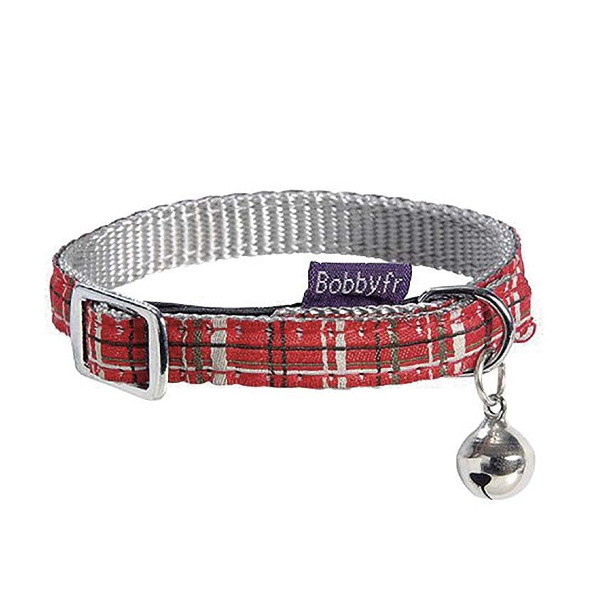 croci-bobby-kilt-collier-chat-tartan-rouge-clochette image 4
