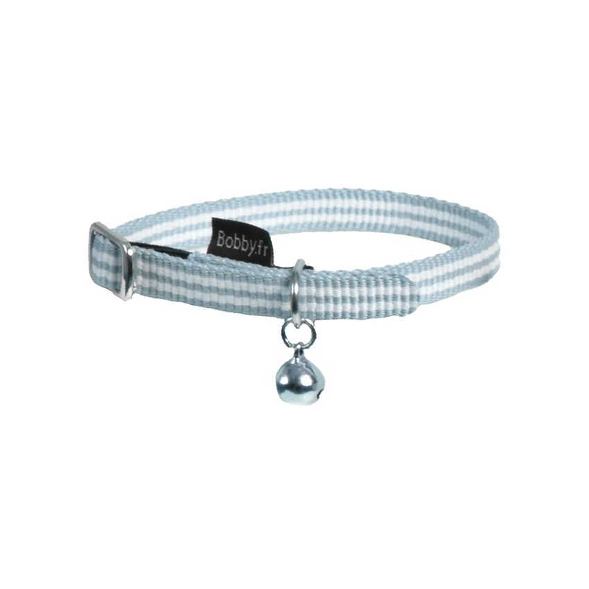 croci-bobby-stripe-collier-chat-nylon-bleu-ciel image 5