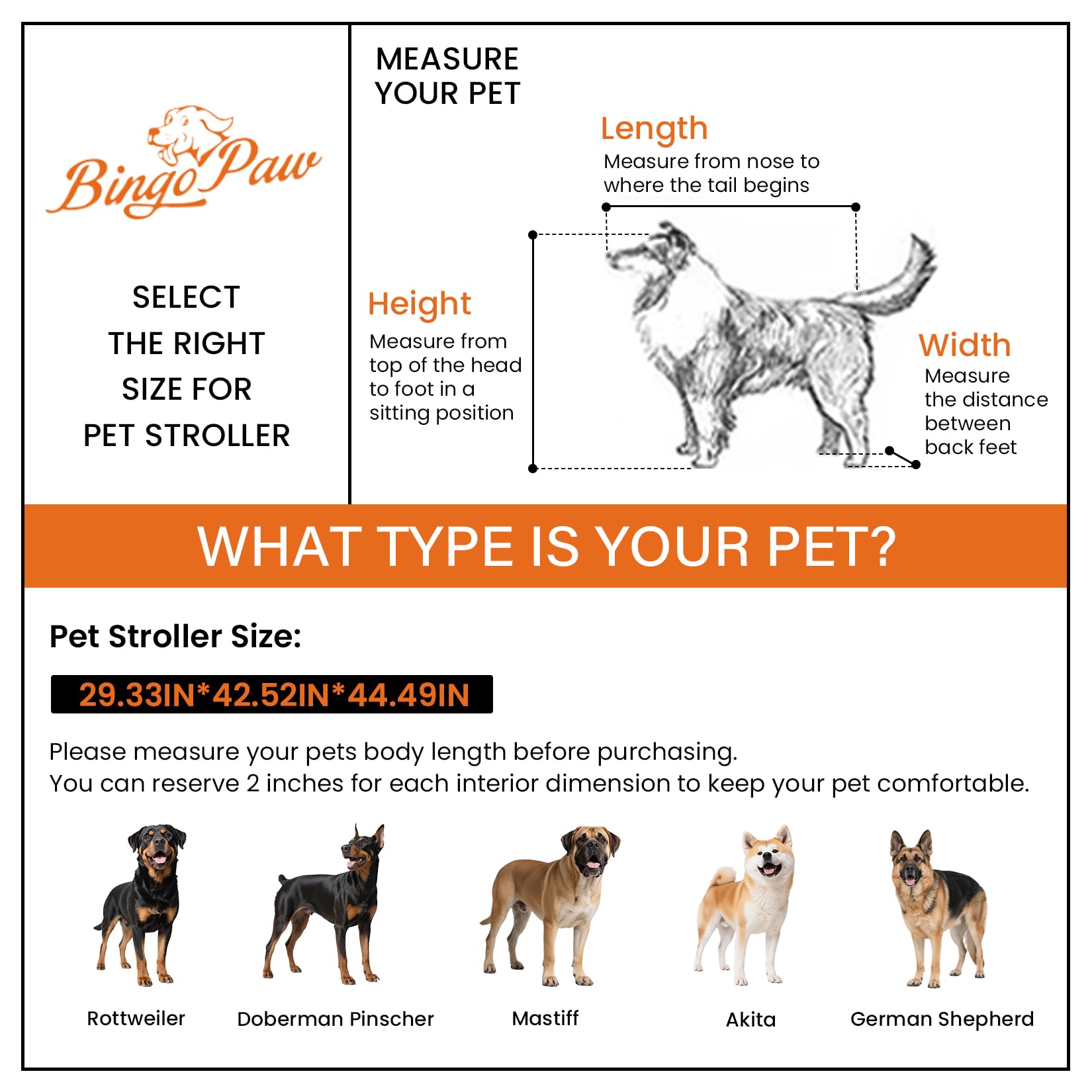 bingopaw-poussette-chien-xl-pliable-65-kg-grand-chien image 2