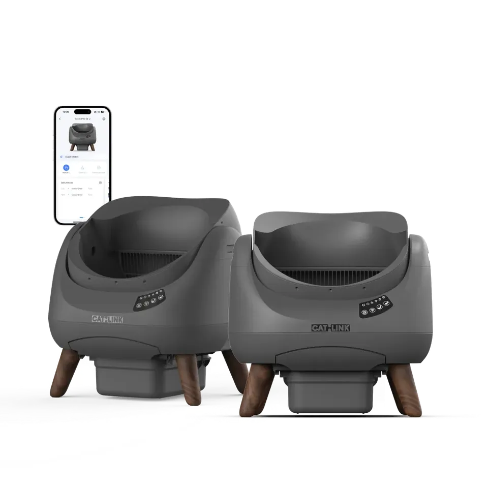 catlink-scooper-open-x-liti-re-autonettoyante-lot-de-2-gris-fonc image 1