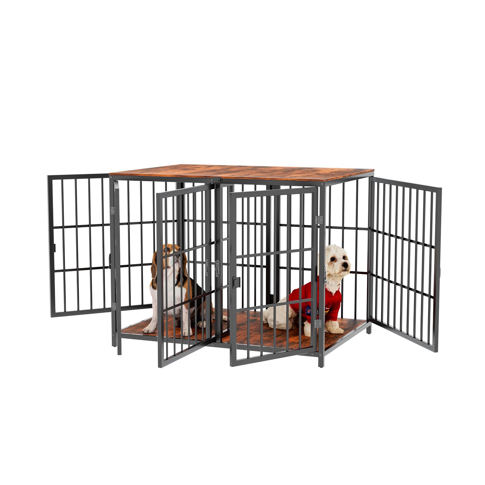 bingopaw-dog-crate-cage-chien-bois-90x62cm-noire image 7