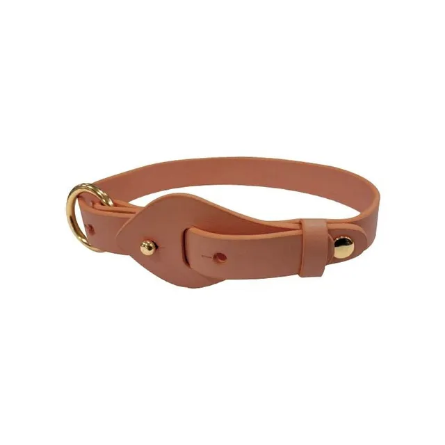 croci-round-chic-collier-chien-cuir-vegan-beige-32-42-cm image 1