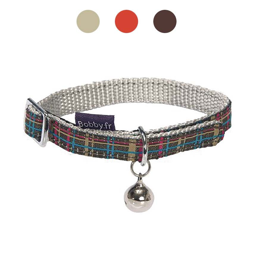 croci-bobby-kilt-collier-chat-tartan-rouge-clochette image 1