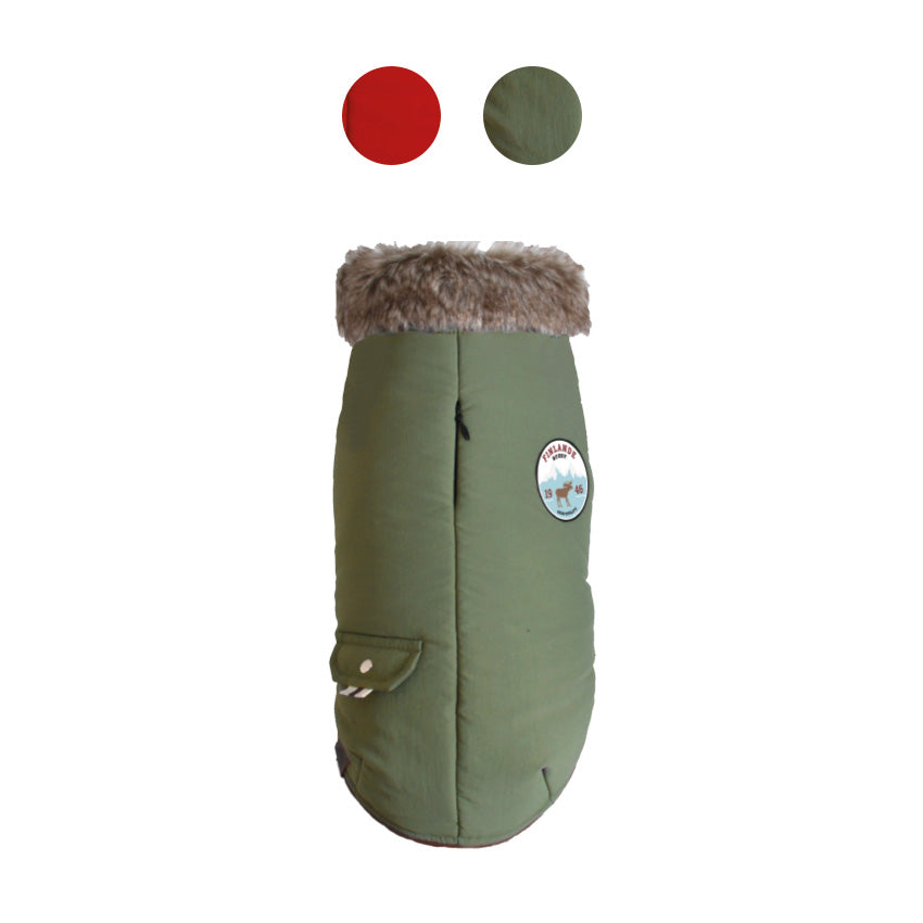 croci-finlande-manteau-chien-matelass-gps-bordeaux-m image 3