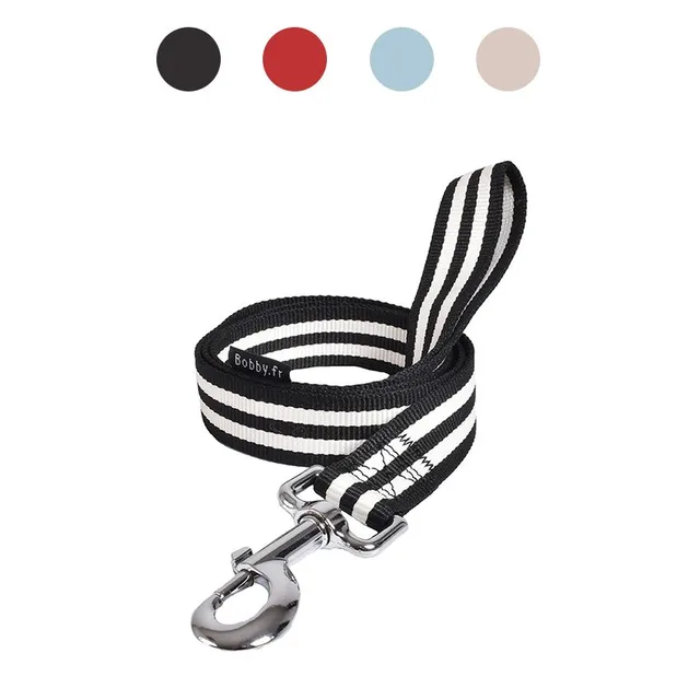 croci-bobby-stripe-laisse-chien-nylon-rouge-100-x-1-6-cm image 1