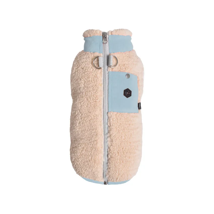 croci-parka-sherpa-manteau-chien-bleu-xs-26-cm-chaud image 1