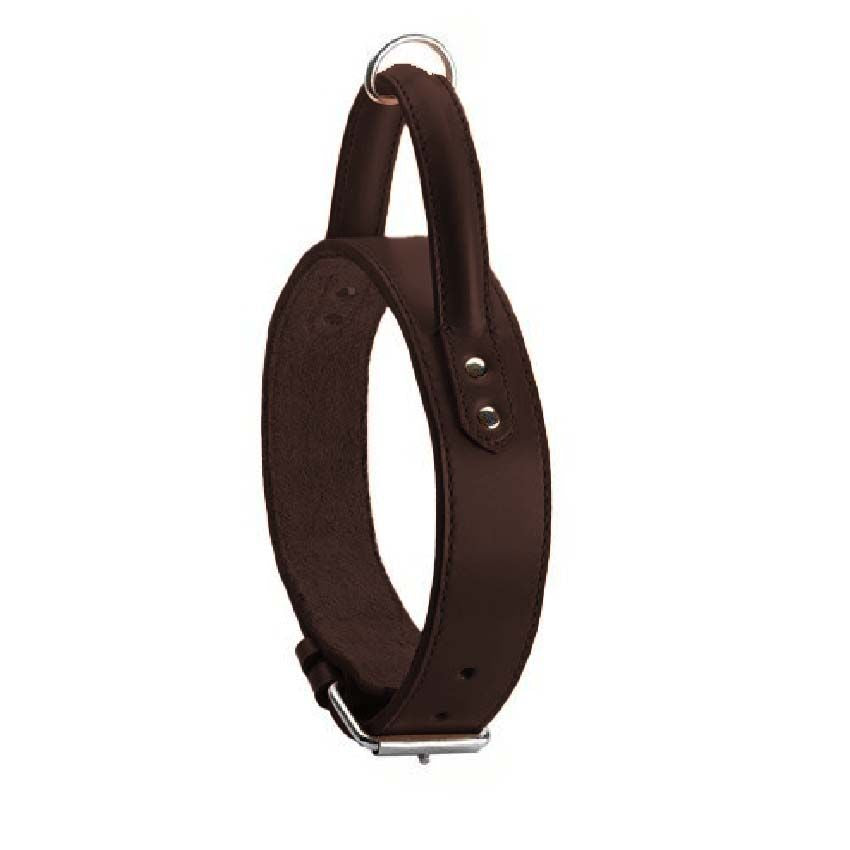 croci-bobby-bombee-collier-chien-cuir-marron-88-cm image 3