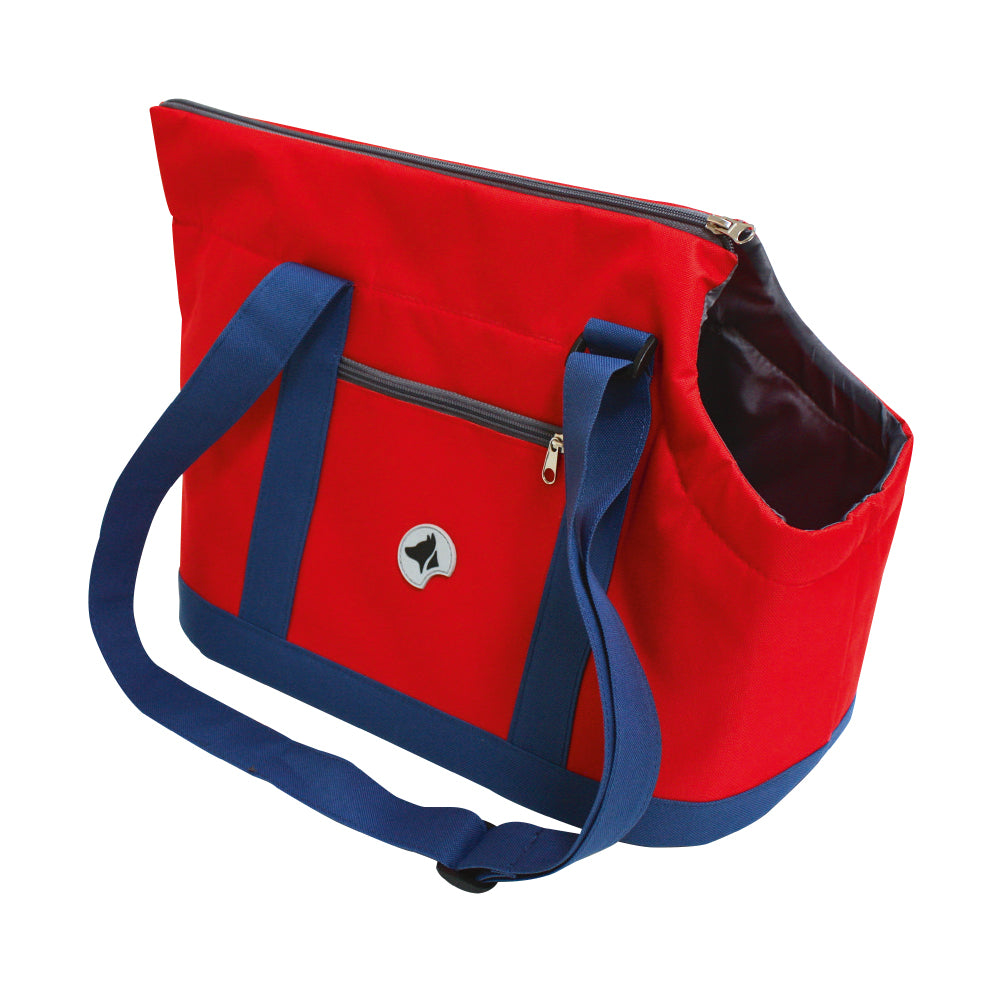 croci-giselle-sac-transport-chien-chat-rouge-nylon image 2