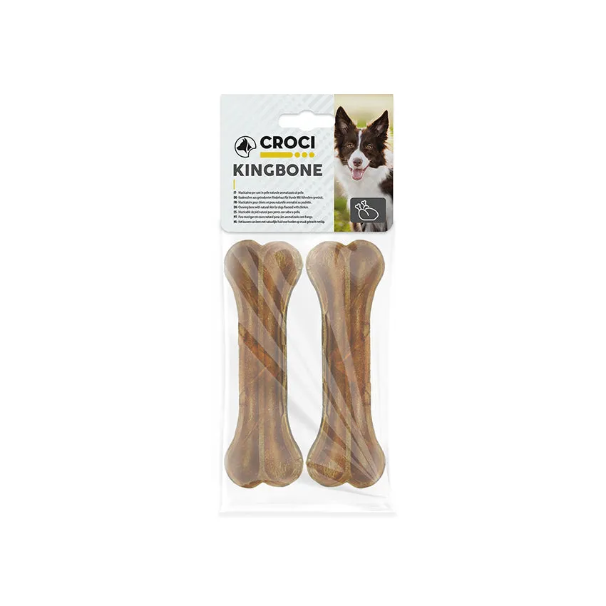 croci-king-bone-os-chien-cuir-12-cm-2-pi-ces-60-g-dentaire image 1
