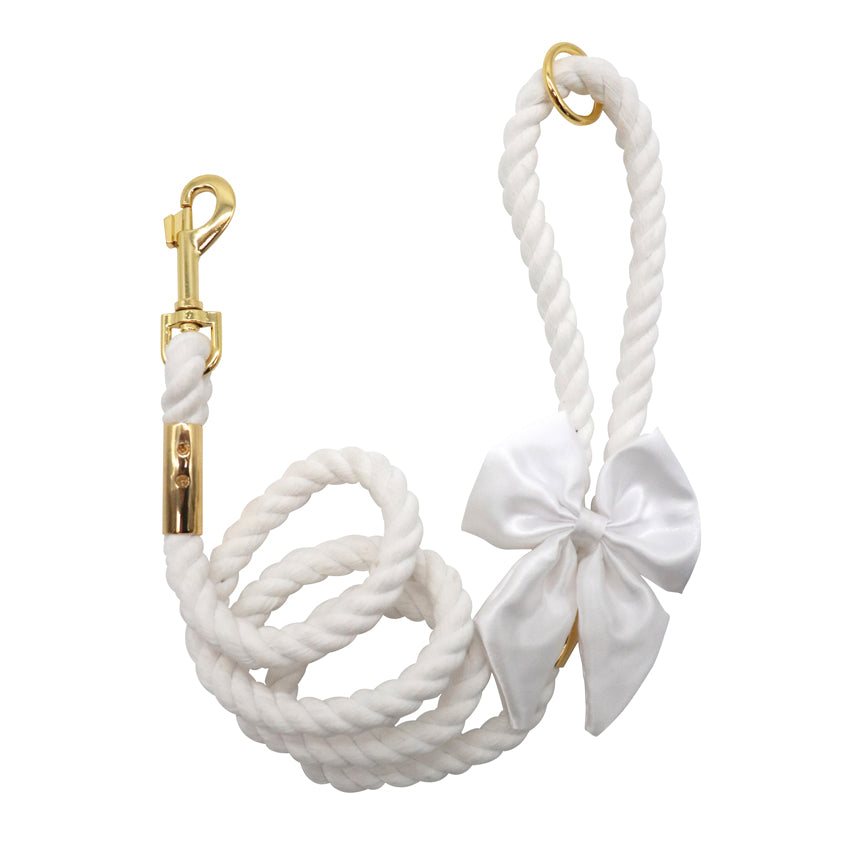 croci-ceremony-laisse-chien-blanche-tress-e-130-cm image 1