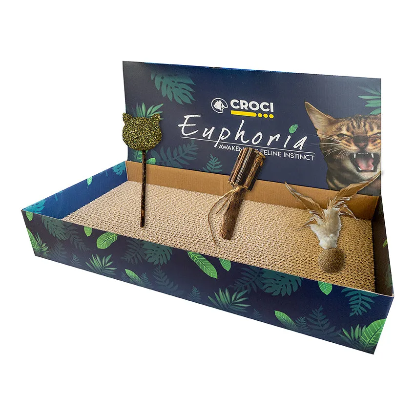 croci-euphoria-kit-griffoir-chat-carton-herbe-chat image 1