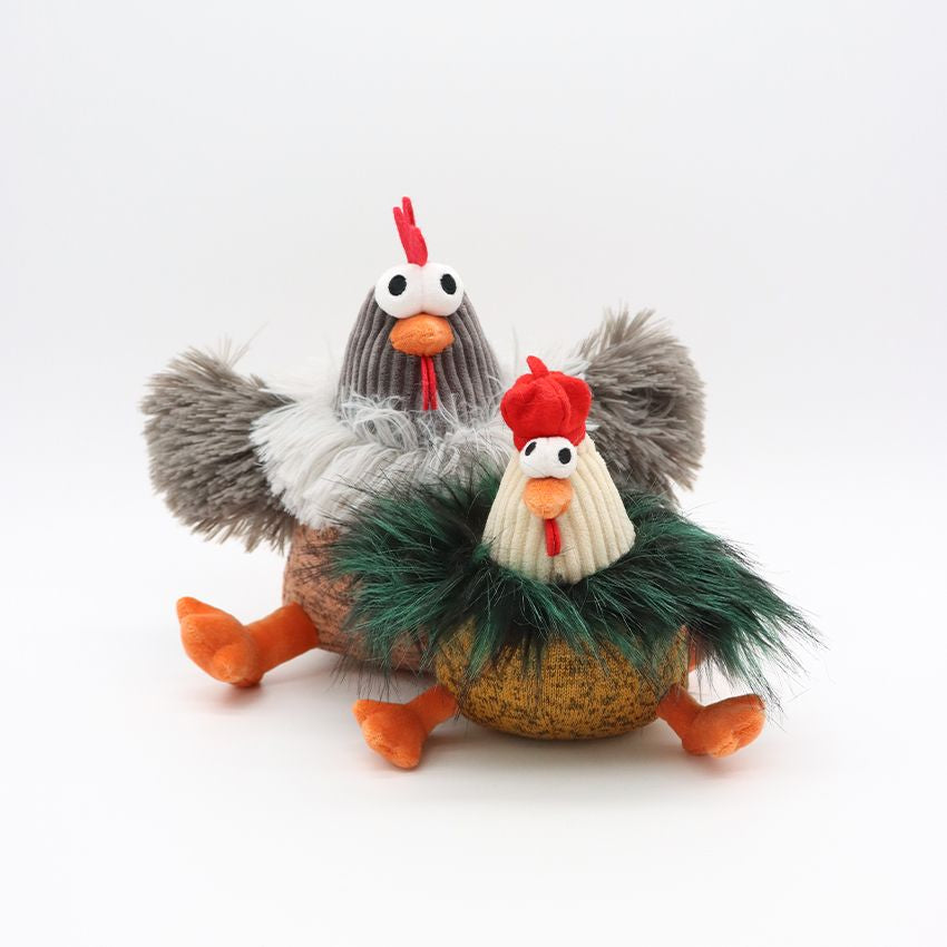 croci-lola-peluche-pour-chien-poule-15-cm-avec-couineur image 1