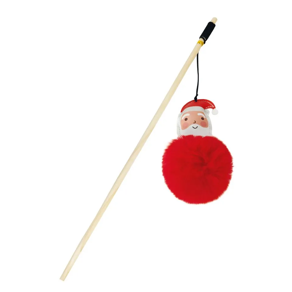 croci-xmas-fluffy-santa-canne-jouet-chat-40-cm image 1