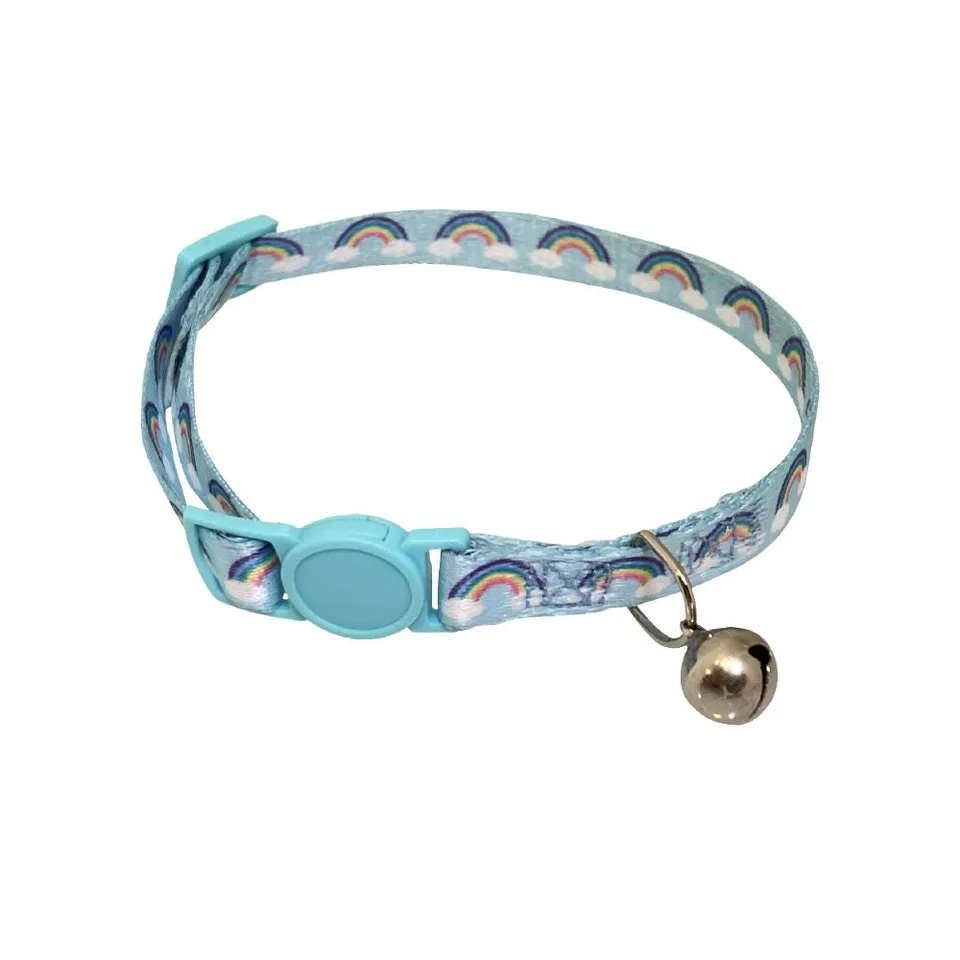 croci-rainbow-collier-chat-nylon-arc-en-ciel-clochette image 1