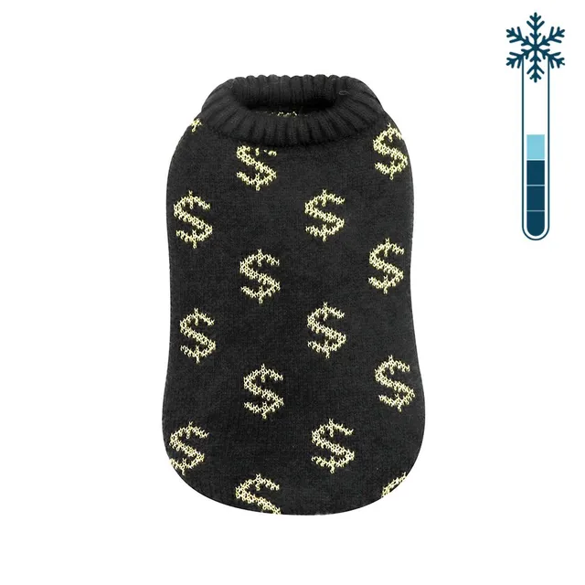 croci-dollars-pull-chien-motif-dollar-col-rond-35-cm image 1
