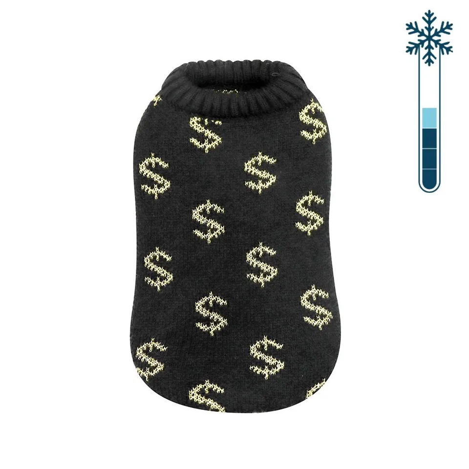 croci-dollars-pull-chien-motif-dollar-col-rond-35-cm image 1