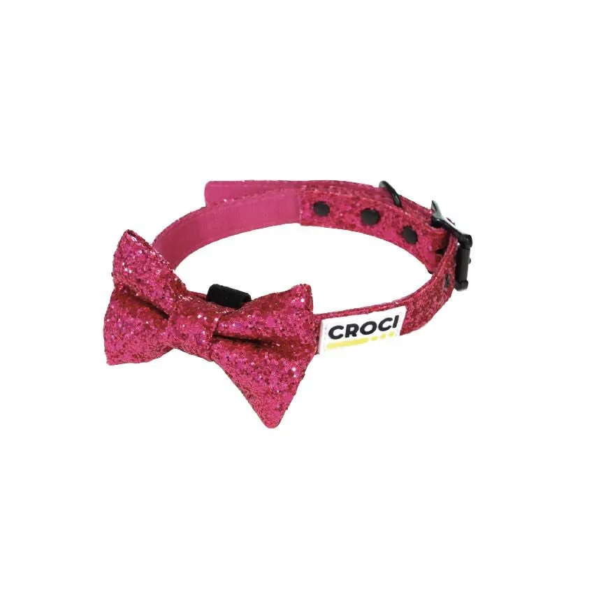 croci-sparkling-candy-collier-chien-fuchsia-28-33-cm image 1