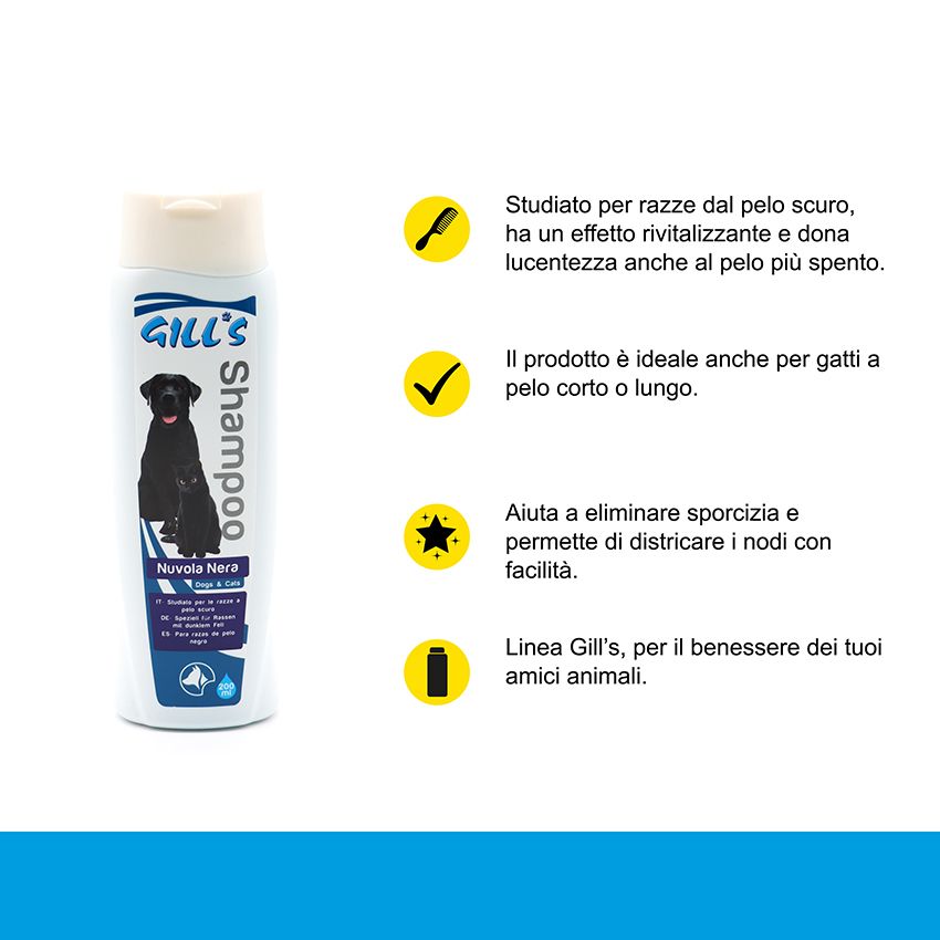 croci-gill-s-nuvola-nera-shampoing-chien-poil-noir-200-ml image 2