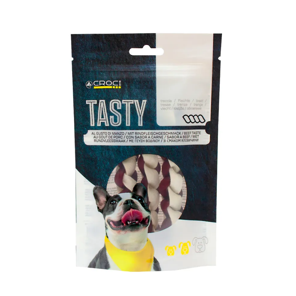 croci-tasty-tresse-b-uf-friandise-chien-80g image 1