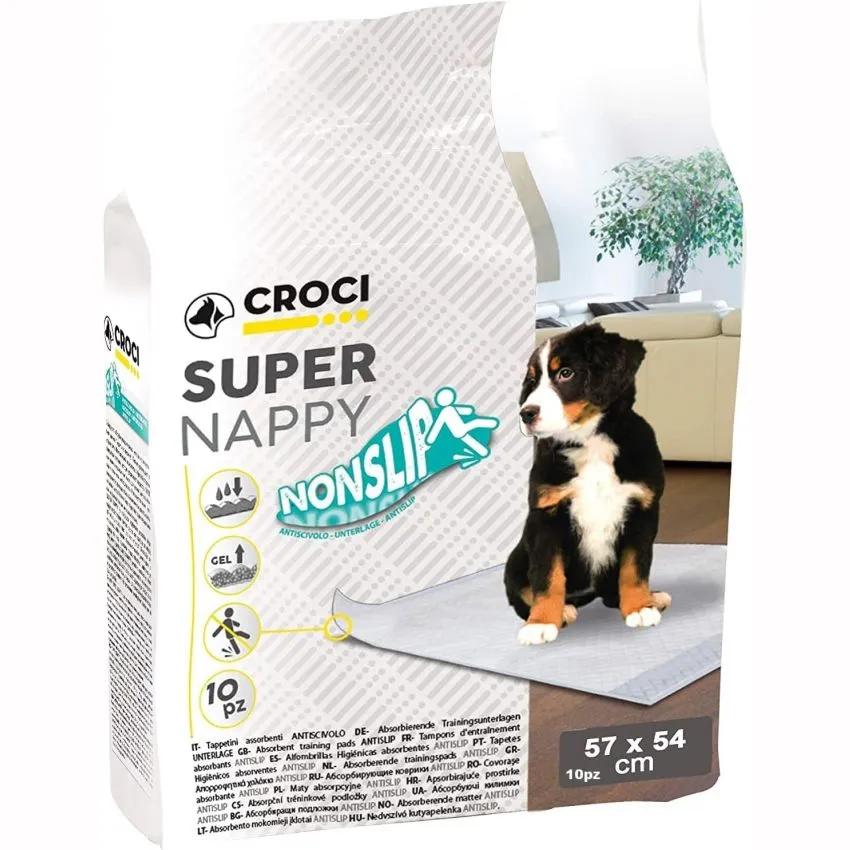 croci-super-nappy-tapis-chien-antid-rapant-57x54-cm-x10 image 1