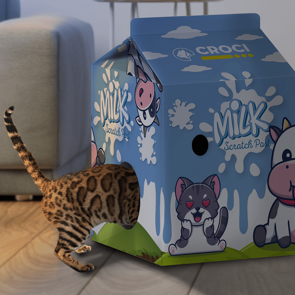 croci-milk-griffoir-carton-chat-design-compact-griffes image 4