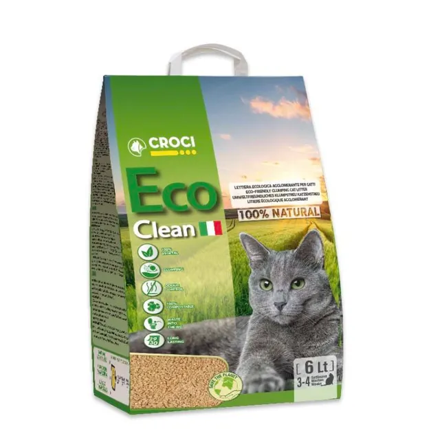 croci-eco-clean-liti-re-v-g-tale-chat-agglom-rante-6-litres image 1