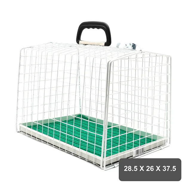 croci-cage-transport-m-tal-chat-chien-32-5x30x40-cm-verrou image 1