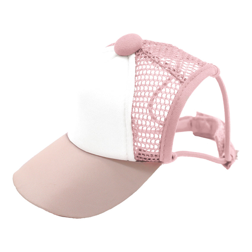 croci-casquette-baseball-chien-rose-34-40-cm-protection-soleil image 1