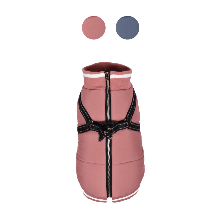 croci-manteau-chien-hiver-harnais-int-gr-rose-xs-25cm image 3