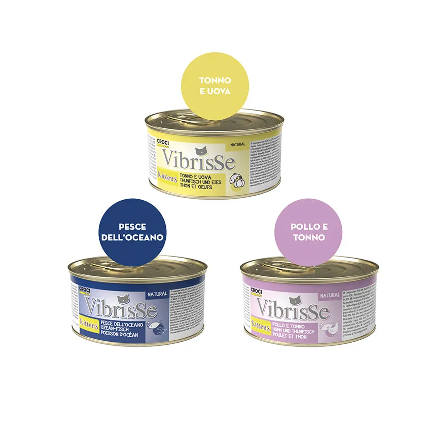 croci-vibrisse-natural-kittens-p-t-e-chaton-thon-et-poulet-70g image 1
