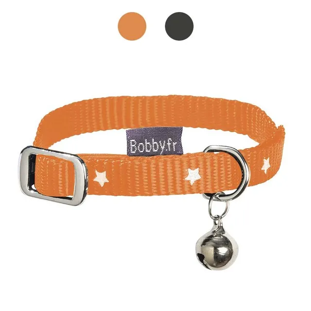 croci-bobby-midnight-collier-chat-nylon-noir-clochette image 1