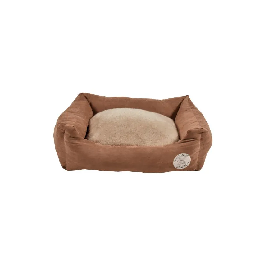 croci-bobby-douce-panier-chien-beige-m-coussin-lavable image 1