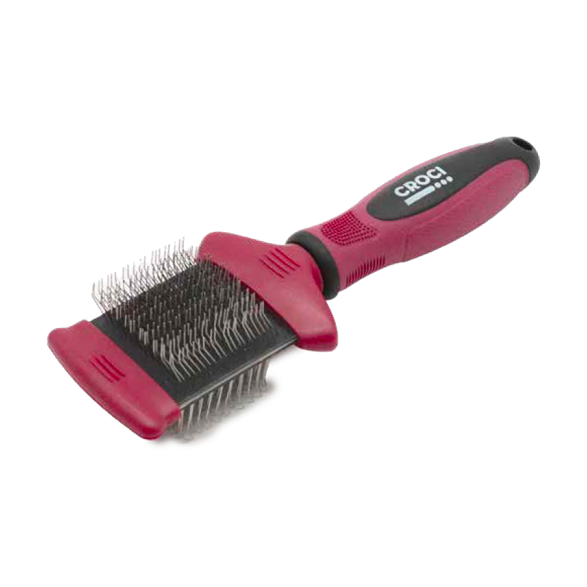 croci-grooming-brosse-double-face-19-cm-t-te-flexible image 1