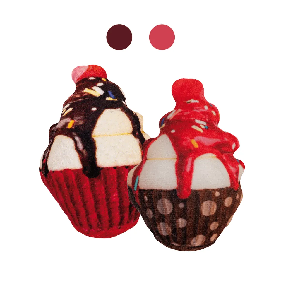 croci-bakery-street-jouet-chat-cupcake-herbe-aux-chats-rouge image 1