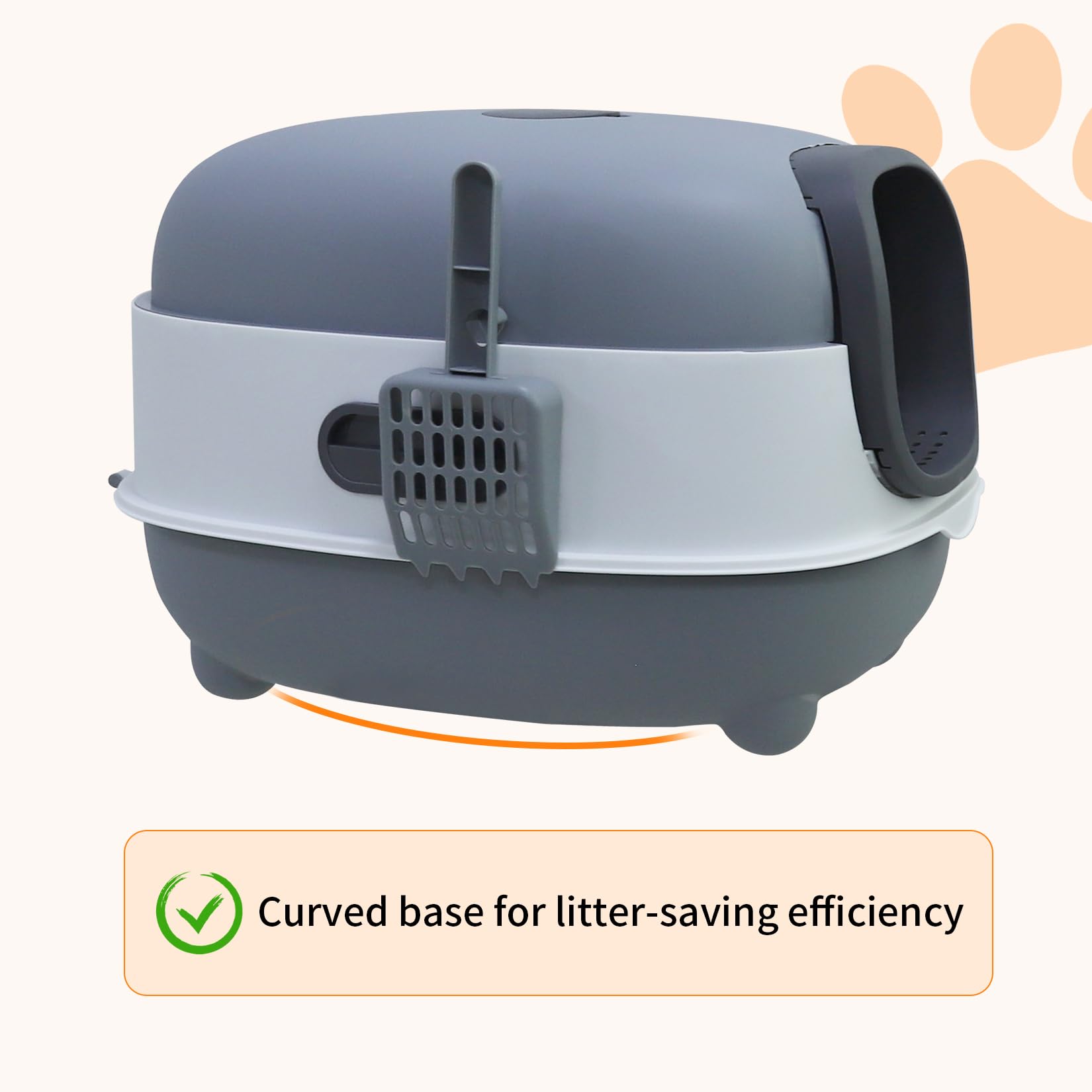 bingopaw-bac-liti-re-ferm-gris-56-cm-filtre-charbon-15-kg image 4