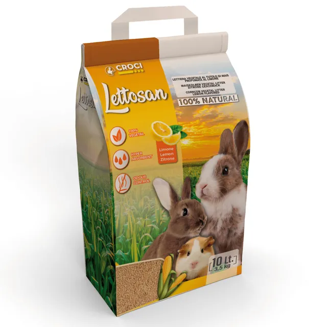 croci-lettosan-liti-re-lapin-citron-4-litres image 1
