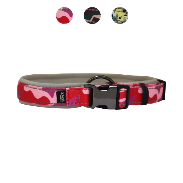 croci-hiking-collier-chien-nylon-army-40-50-cm-rembourr image 1