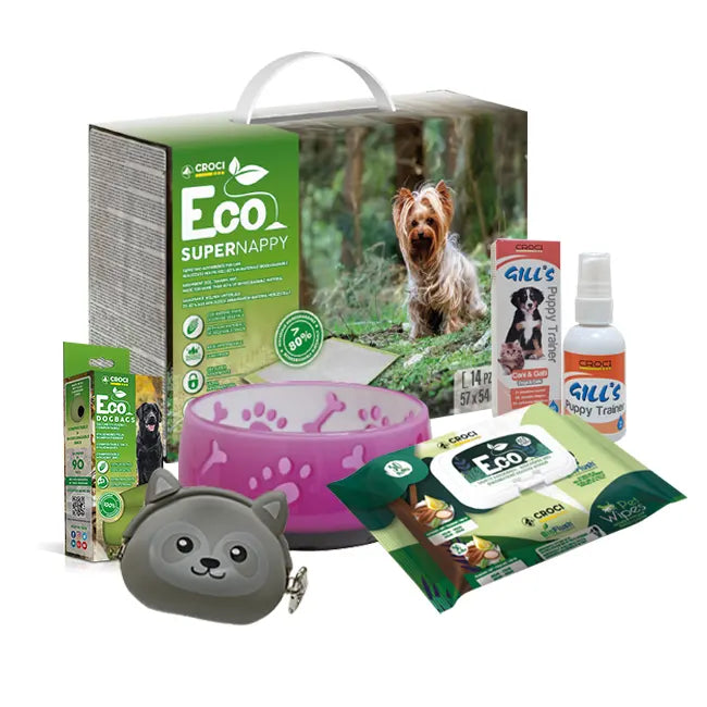 croci-kit-accessoires-chiot-tapis-lingettes-sacs image 1