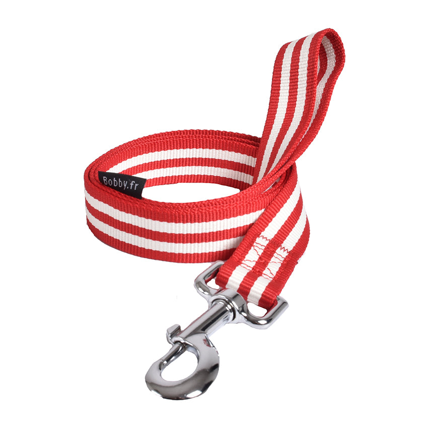 croci-bobby-stripe-laisse-chien-nylon-rouge-100-x-1-6-cm image 5