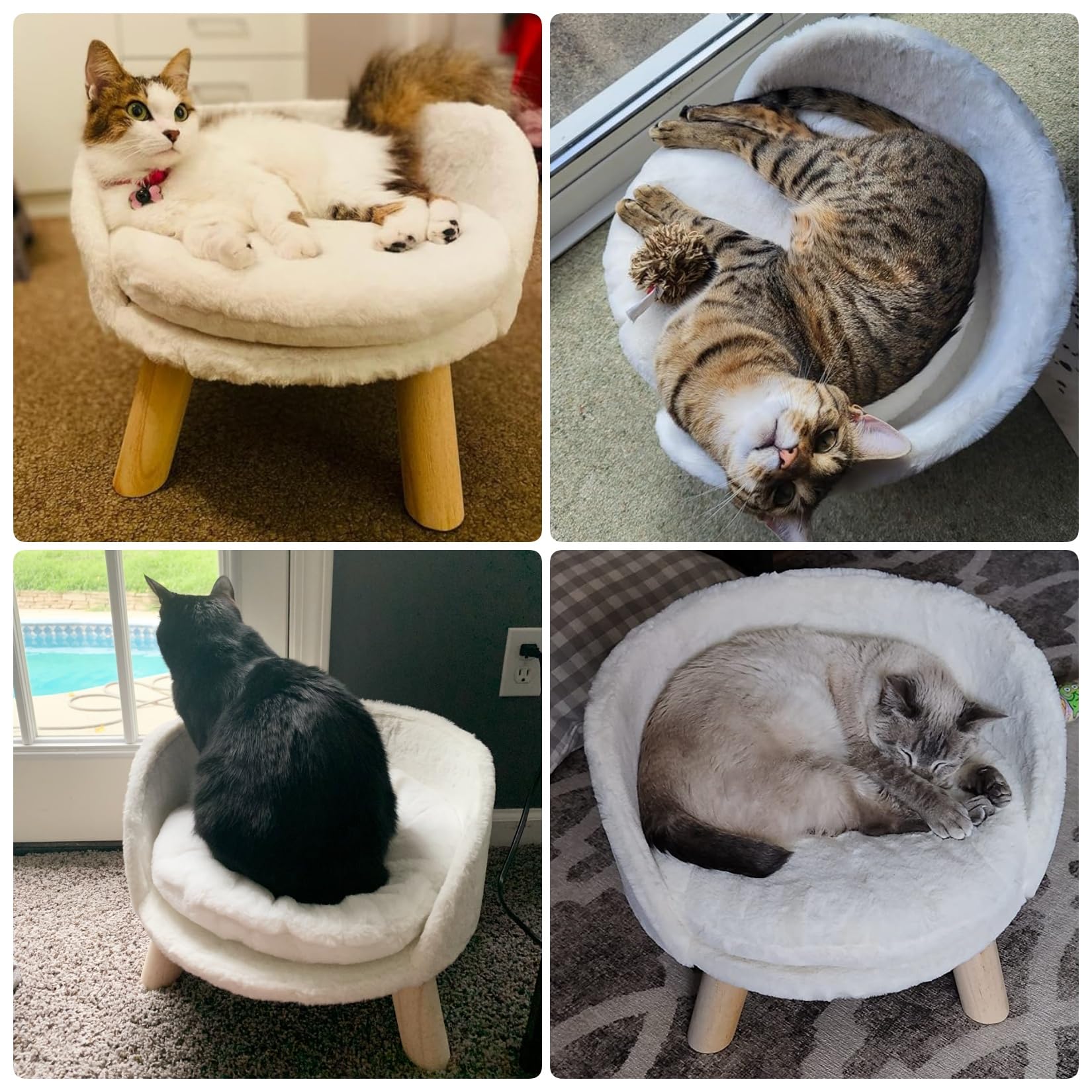 bingopaw-pet-sofa-canap-chat-blanc-sur-pieds-d-houssable image 2