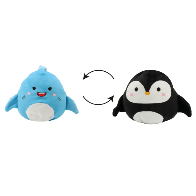 croci-flip-peluche-chien-r-versible-requin-pingouin-2-en-1 image 1