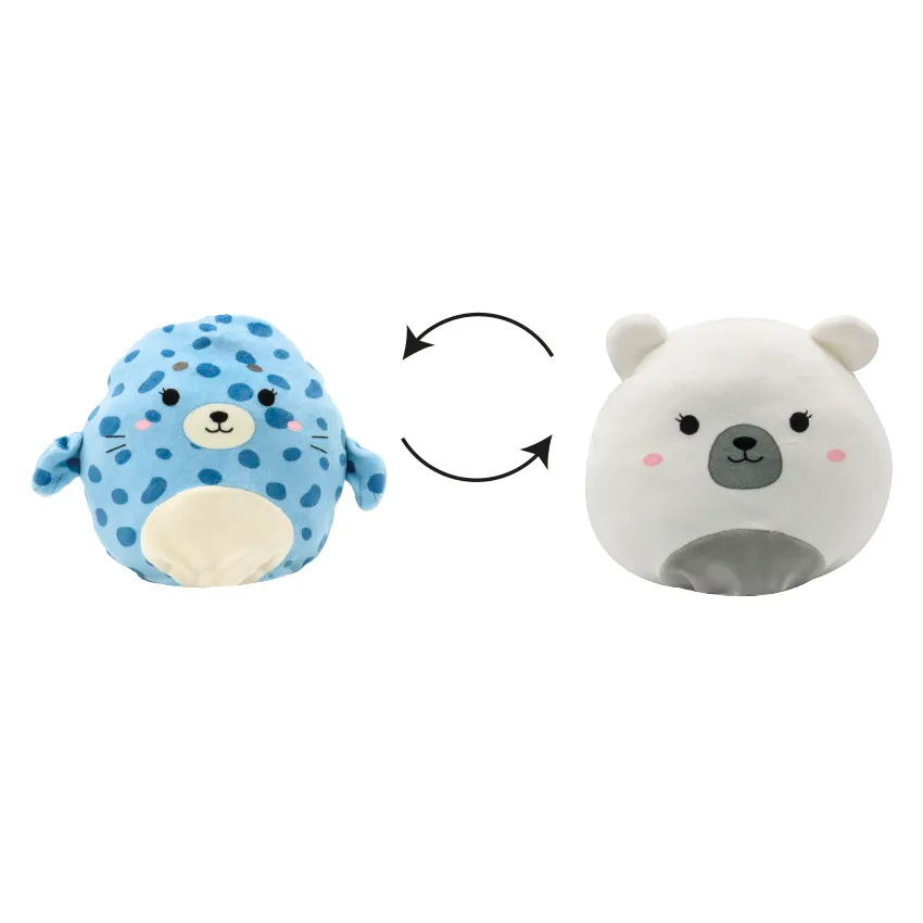 croci-flip-phoque-et-ours-polaire-jouet-r-versible-peluche-douce image 1