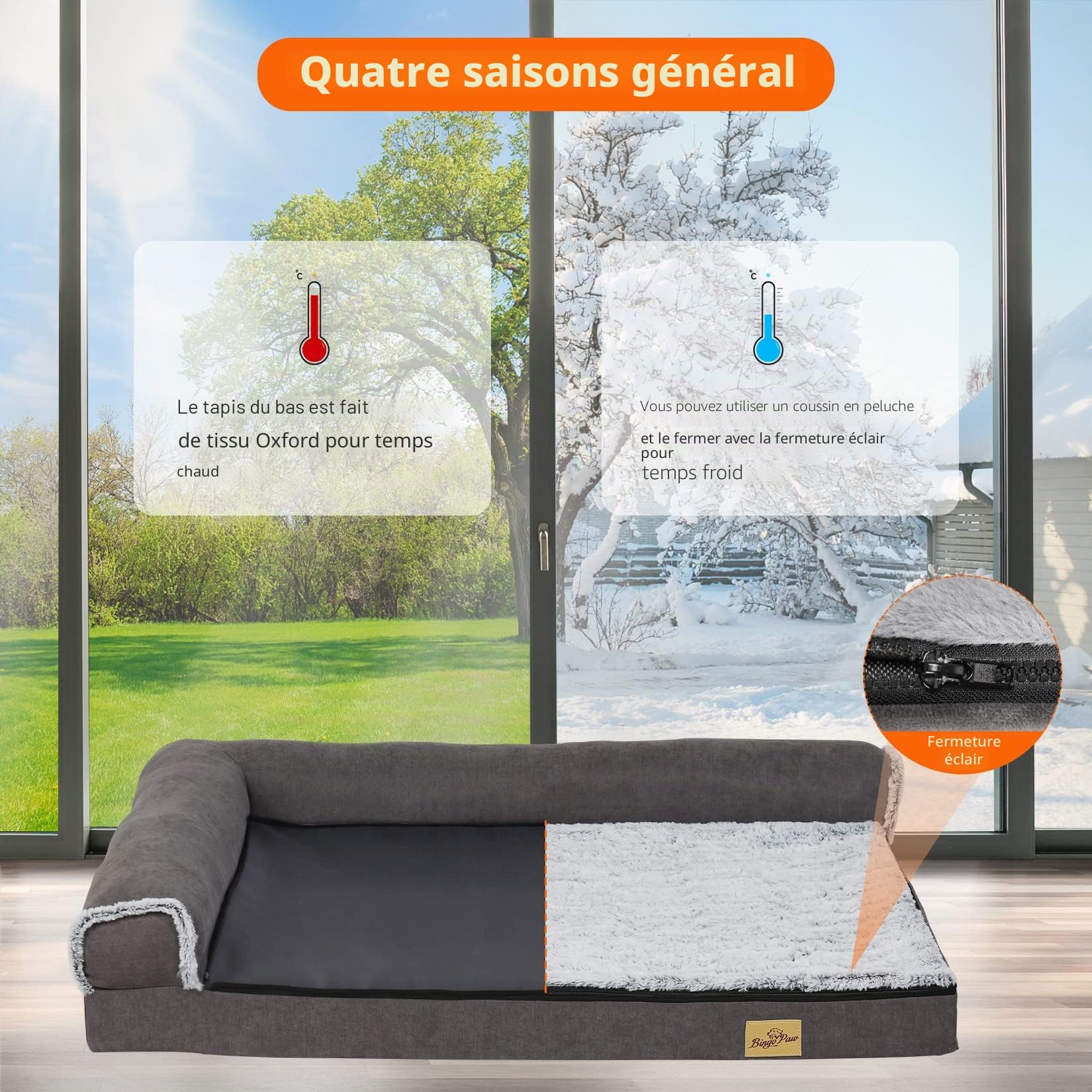 bingopaw-dog-bed-panier-chien-xxl-135x100x28cm-m-moire image 5