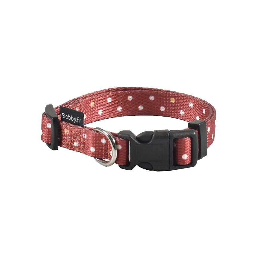 croci-bobby-pretty-collier-chien-nylon-pois-bleu image 3