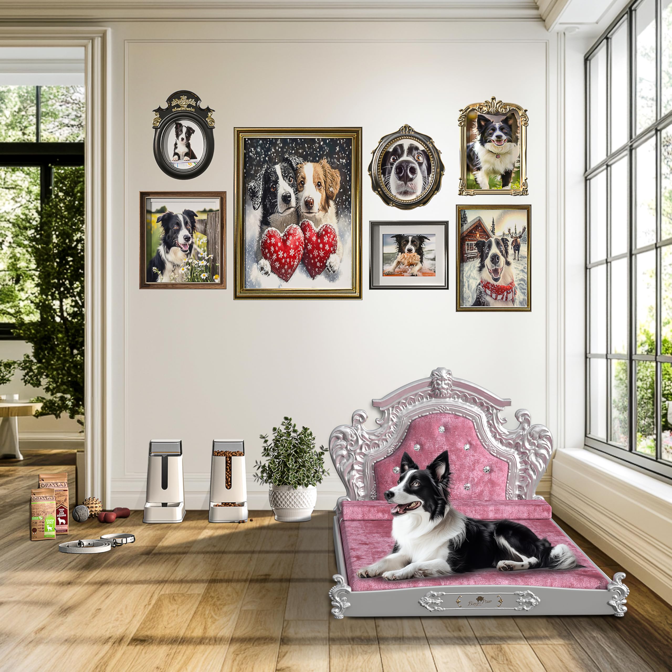 bingopaw-pet-sofa-canap-chien-baroque-rose-l-95-5-cm image 2